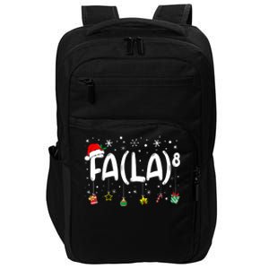 Fa (La)8 Funny Christmas Santa Fa La Math Teacher Impact Tech Backpack