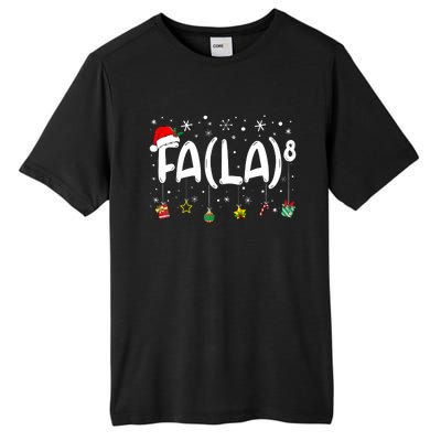 Fa (La)8 Funny Christmas Santa Fa La Math Teacher Tall Fusion ChromaSoft Performance T-Shirt