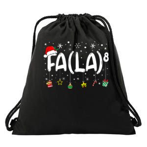 Fa (La)8 Funny Christmas Santa Fa La Math Teacher Drawstring Bag