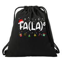 Fa (La)8 Funny Christmas Santa Fa La Math Teacher Drawstring Bag