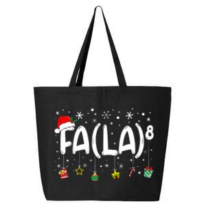 Fa (La)8 Funny Christmas Santa Fa La Math Teacher 25L Jumbo Tote