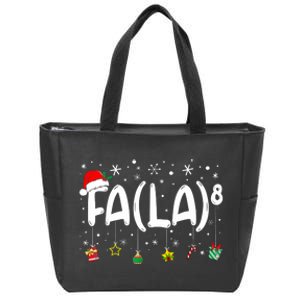 Fa (La)8 Funny Christmas Santa Fa La Math Teacher Zip Tote Bag