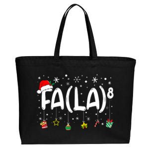 Fa (La)8 Funny Christmas Santa Fa La Math Teacher Cotton Canvas Jumbo Tote