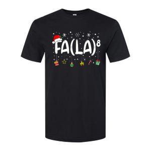 Fa (La)8 Funny Christmas Santa Fa La Math Teacher Softstyle CVC T-Shirt