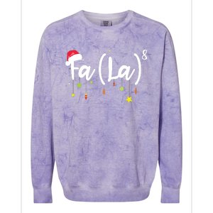 FA (LA)8 Funny Christmas Santa Fa La Math Colorblast Crewneck Sweatshirt