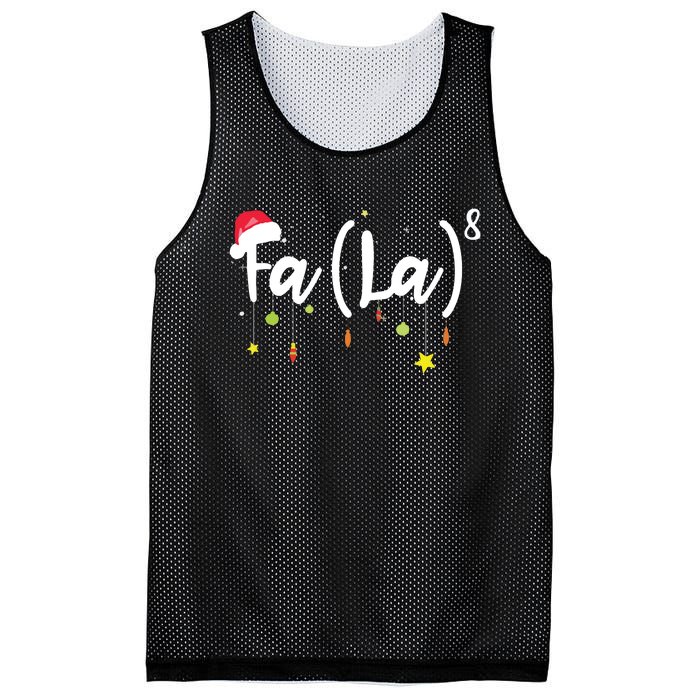 FA (LA)8 Funny Christmas Santa Fa La Math Mesh Reversible Basketball Jersey Tank