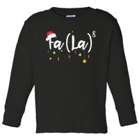 FA (LA)8 Funny Christmas Santa Fa La Math Toddler Long Sleeve Shirt