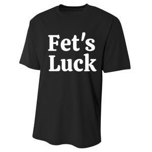 Fets Luck Fets Luck Cool Gift Blue Small Performance Sprint T-Shirt