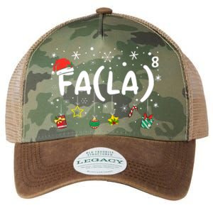 Fa (La)8 Funny Christmas Santa Fa La Math Teacher Legacy Tie Dye Trucker Hat