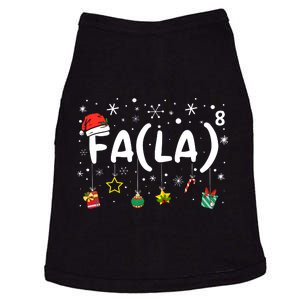 Fa (La)8 Funny Christmas Santa Fa La Math Teacher Doggie Tank