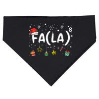 Fa (La)8 Funny Christmas Santa Fa La Math Teacher USA-Made Doggie Bandana