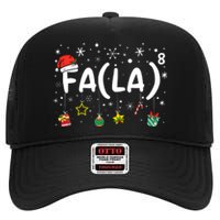 Fa (La)8 Funny Christmas Santa Fa La Math Teacher High Crown Mesh Back Trucker Hat