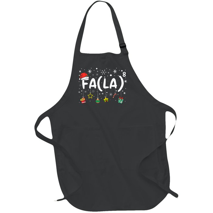 Fa (La)8 Funny Christmas Santa Fa La Math Teacher Full-Length Apron With Pockets