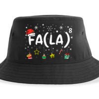 Fa (La)8 Funny Christmas Santa Fa La Math Teacher Sustainable Bucket Hat