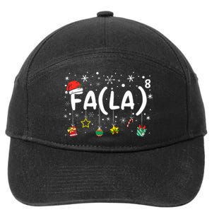 Fa (La)8 Funny Christmas Santa Fa La Math Teacher 7-Panel Snapback Hat