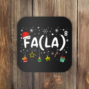 Fa (La)8 Funny Christmas Santa Fa La Math Teacher Coaster