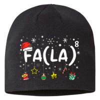 Fa (La)8 Funny Christmas Santa Fa La Math Teacher Sustainable Beanie