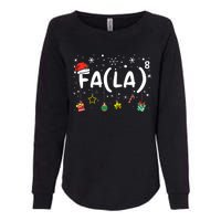 Fa (La)8 Funny Christmas Santa Fa La Math Teacher Womens California Wash Sweatshirt