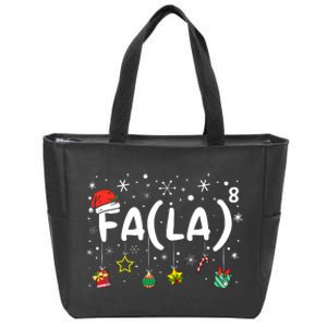 Fa (La)8 Funny Christmas Santa Fa La Math Teacher Zip Tote Bag