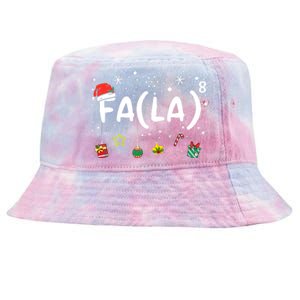 Fa (La)8 Funny Christmas Santa Fa La Math Teacher Tie-Dyed Bucket Hat