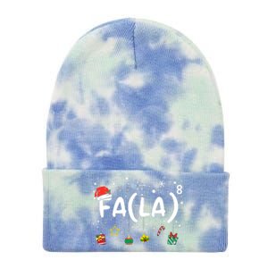 Fa (La)8 Funny Christmas Santa Fa La Math Teacher Tie Dye 12in Knit Beanie