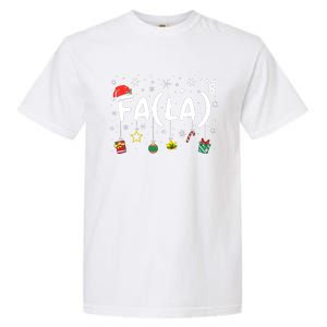 Fa (La)8 Funny Christmas Santa Fa La Math Teacher Garment-Dyed Heavyweight T-Shirt