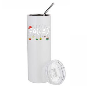 Fa (La)8 Funny Christmas Santa Fa La Math Teacher Stainless Steel Tumbler