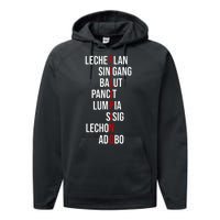 Filipino Lech Flan Sinigang Balut Pancit Lumpia Sisig Lechon Adobo Performance Fleece Hoodie