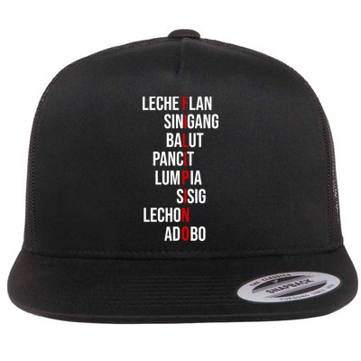 Filipino Lech Flan Sinigang Balut Pancit Lumpia Sisig Lechon Adobo Flatbill Hat