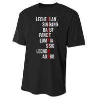 Filipino Lech Flan Sinigang Balut Pancit Lumpia Sisig Lechon Adobo Performance Sprint T-Shirt