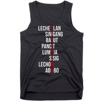 Filipino Lech Flan Sinigang Balut Pancit Lumpia Sisig Lechon Adobo Tank Top