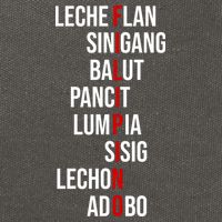 Filipino Lech Flan Sinigang Balut Pancit Lumpia Sisig Lechon Adobo Cotton Canvas Backpack