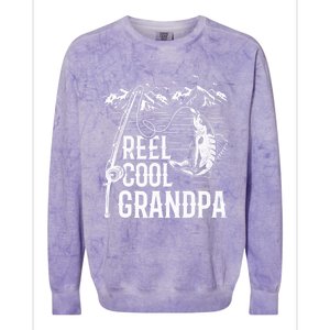 Fishing Lover Funny Gift Reel Cool Grandpa Fish Fishing Gift Colorblast Crewneck Sweatshirt