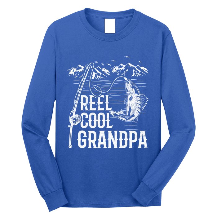 Fishing Lover Funny Gift Reel Cool Grandpa Fish Fishing Gift Long Sleeve Shirt