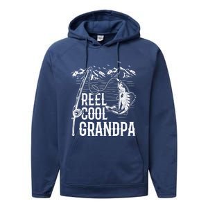 Fishing Lover Funny Gift Reel Cool Grandpa Fish Fishing Gift Performance Fleece Hoodie