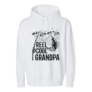 Fishing Lover Funny Gift Reel Cool Grandpa Fish Fishing Gift Garment-Dyed Fleece Hoodie