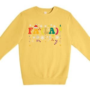 Fa (La)8 Funny Christmas Santa Fa La 8 Xmas Math Teacher Funny Gift Premium Crewneck Sweatshirt