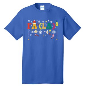 Fa (La)8 Funny Christmas Santa Fa La 8 Xmas Math Teacher Funny Gift Tall T-Shirt