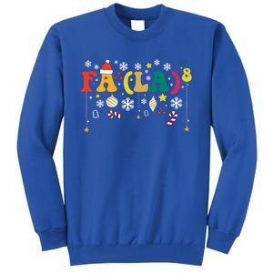 Fa (La)8 Funny Christmas Santa Fa La 8 Xmas Math Teacher Funny Gift Tall Sweatshirt