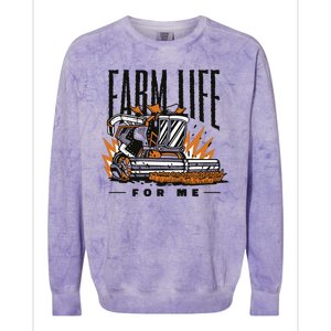 Farm Life For Me Tractor Colorblast Crewneck Sweatshirt