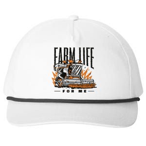 Farm Life For Me Tractor Snapback Five-Panel Rope Hat