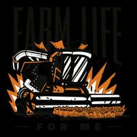 Farm Life For Me Tractor 7-Panel Snapback Hat