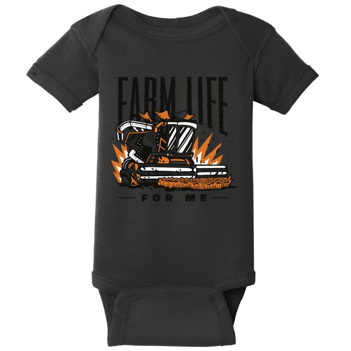 Farm Life For Me Tractor Baby Bodysuit