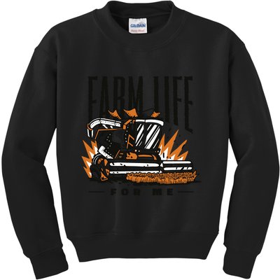 Farm Life For Me Tractor Kids Sweatshirt