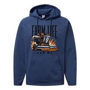 Farm Life For Me Tractor Performance Fleece Hoodie