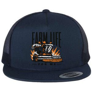 Farm Life For Me Tractor Flat Bill Trucker Hat