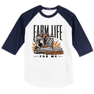 Farm Life For Me Tractor Baseball Sleeve Shirt