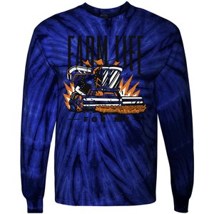 Farm Life For Me Tractor Tie-Dye Long Sleeve Shirt