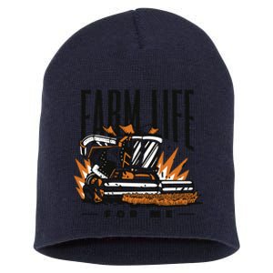 Farm Life For Me Tractor Short Acrylic Beanie