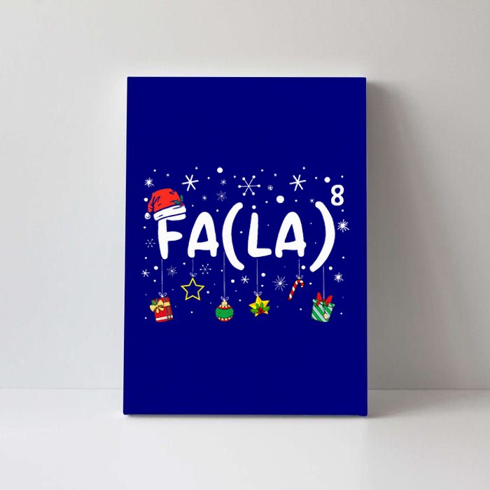 FA (LA)8 Funny Christmas Santa Fa La Math Teacher Canvas